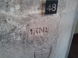 'Jane' carving in the Beauchamp Tower