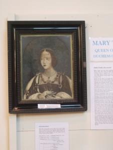 Close up of portrait of Mary Tudor