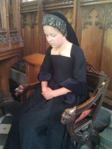 (c) Jennie Rainsford Lady Jane Grey mourns Katherine Parr Re-enactment of Katherine Parr's funeral at Sudeley Castle 2012