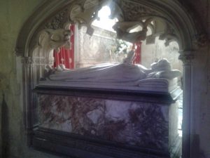 Rear view of Katherine Parr's tomb