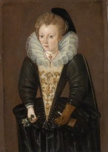 (c) NPG 1723; Unknown woman, possibly Lady Arabella Stuart by Unknown artist, oil on panel